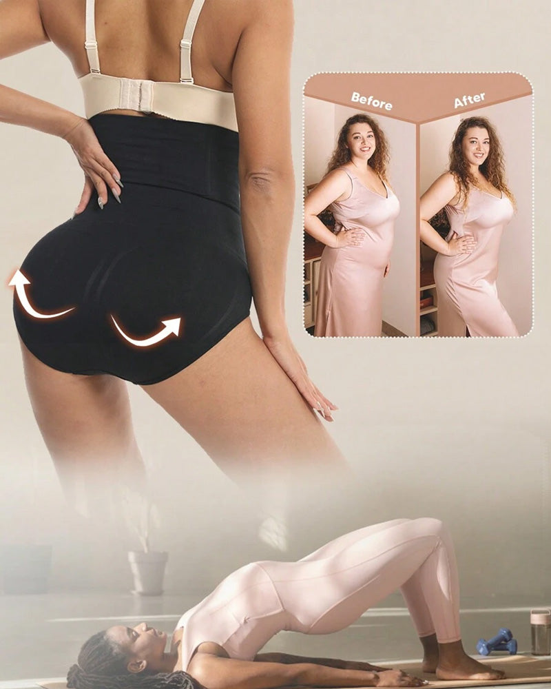 Panties Sin Costuras de Cintura Alta para Mujeres - Moldeo de Abdomen y Realce de Caderas