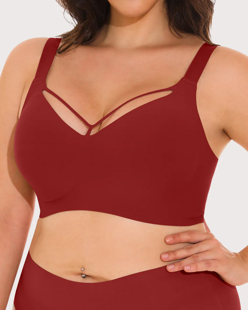 Sujetador Confortable Sin Aros y Sin Costuras para Mujeres de Tallas Grandes