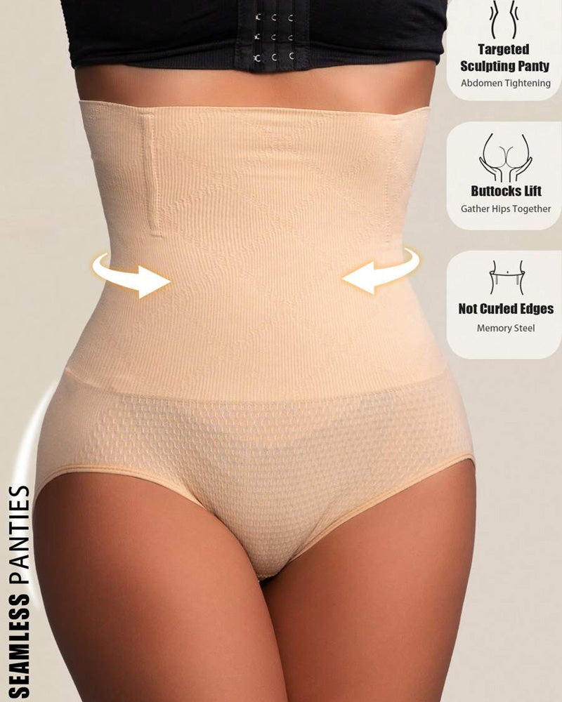 Panties Sin Costuras de Cintura Alta para Mujeres - Moldeo de Abdomen y Realce de Caderas