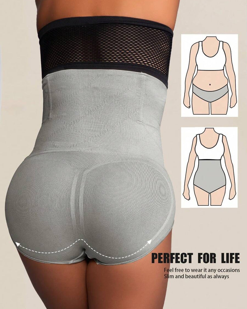 Panties Sin Costuras de Cintura Alta para Mujeres - Moldeo de Abdomen y Realce de Caderas