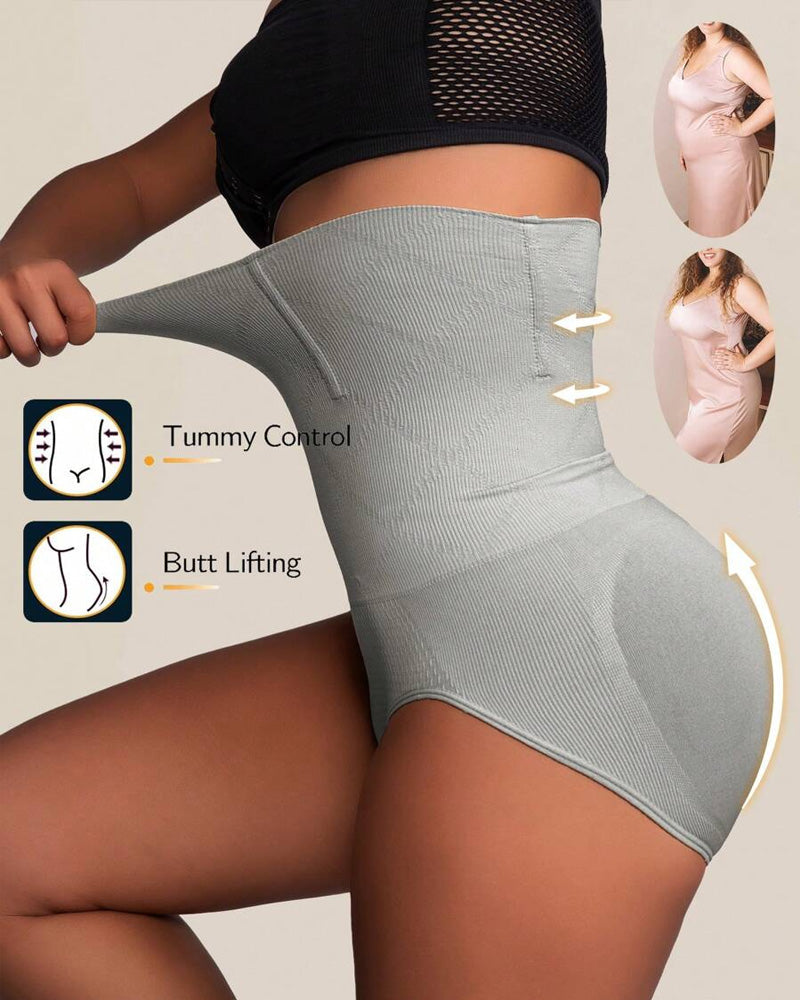 Panties Sin Costuras de Cintura Alta para Mujeres - Moldeo de Abdomen y Realce de Caderas