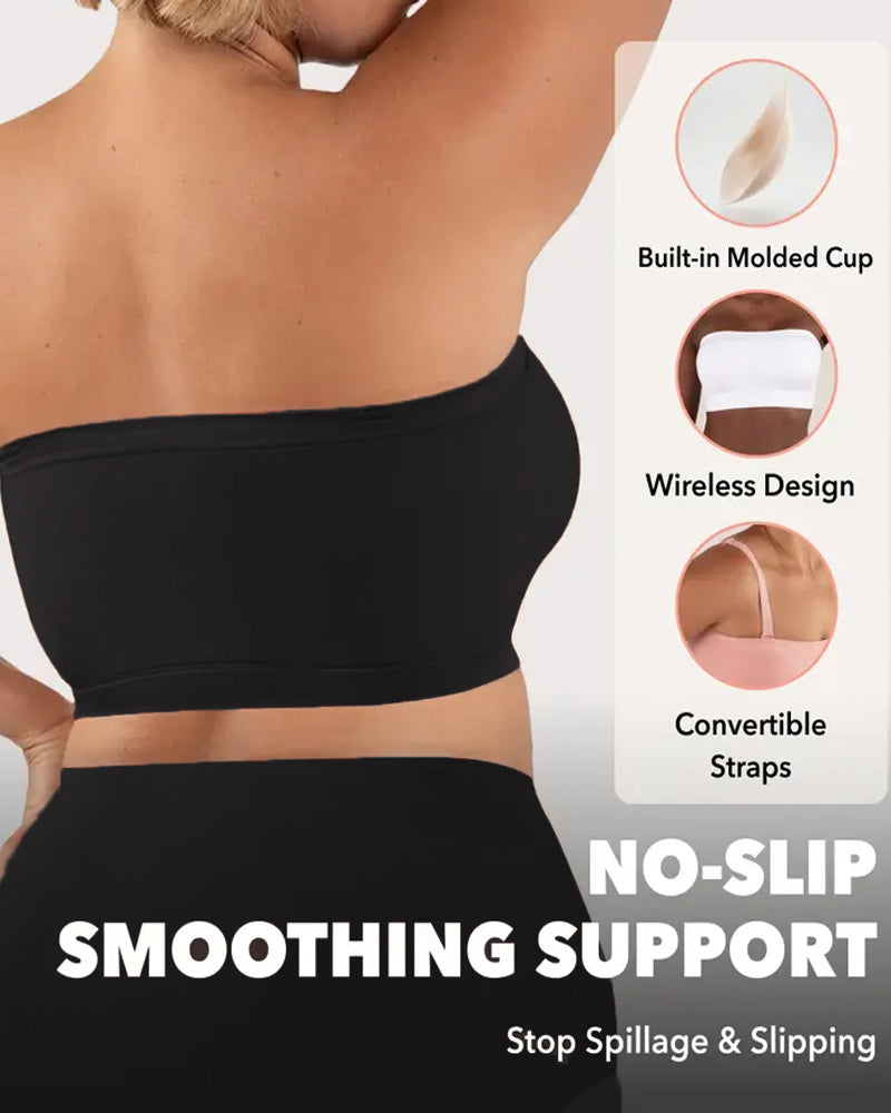 Bandeau Sin Tirantes, Sin Costuras y Antideslizante