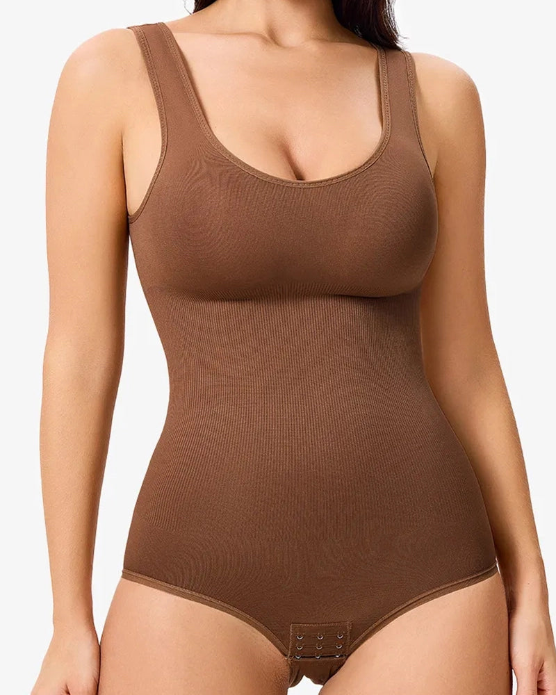 Mallas Tummy sin costuras con cuello redondo para mujer